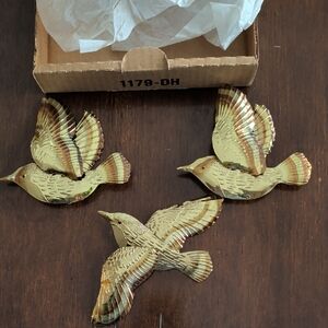 Vintage Home Interiors Brass Colored Bird Wall Decor #1179 NWT